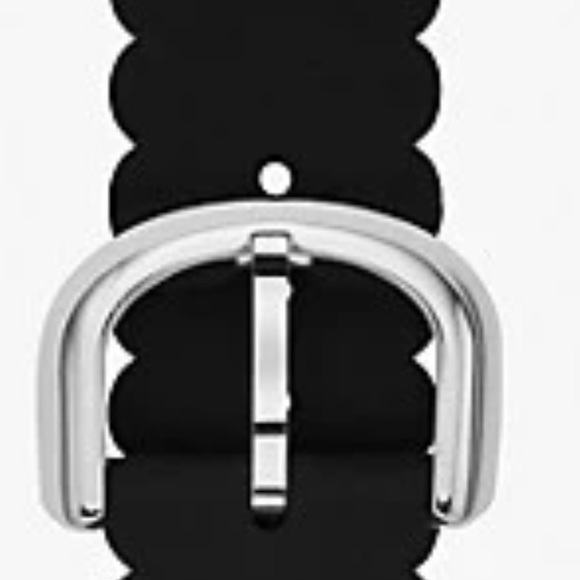 Black  Scallop Silicone Apple Watch 38/40MM band - Picture 3 of 5